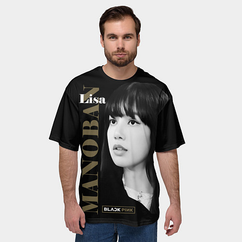 Мужская футболка оверсайз Beautiful Lisa / 3D-принт – фото 3