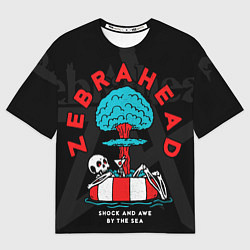 Футболка оверсайз мужская Zebrahead - atomic skeleton, цвет: 3D-принт