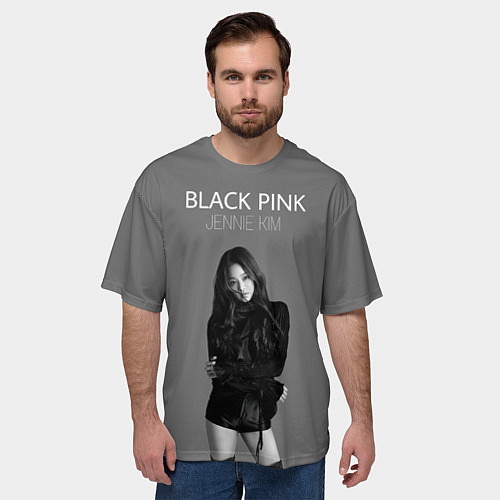 Мужская футболка оверсайз Blackpink - Jennie Kim / 3D-принт – фото 3