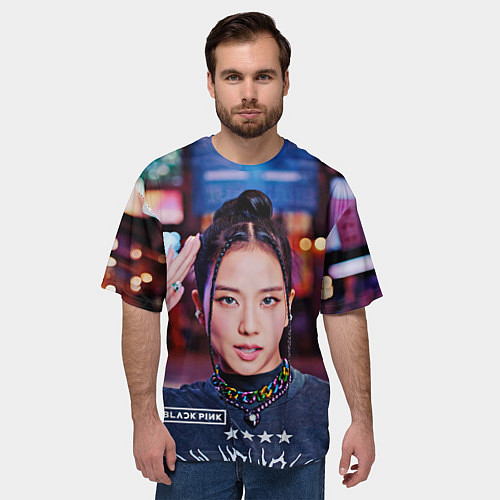 Мужская футболка оверсайз Jisoo blackpink / 3D-принт – фото 3