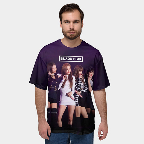 Мужская футболка оверсайз Концерт Блэкпинк / 3D-принт – фото 3