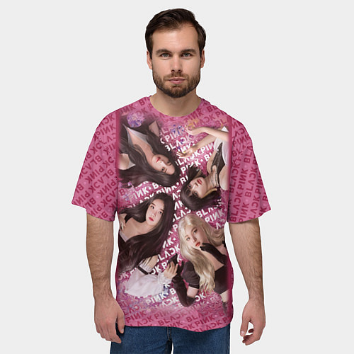 Мужская футболка оверсайз Blackpink девушки / 3D-принт – фото 3