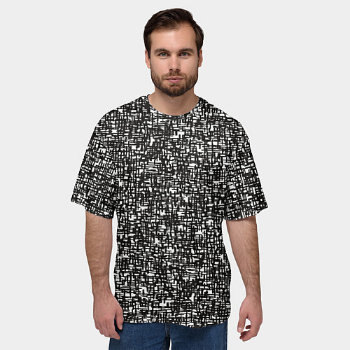 Мужская футболка оверсайз Art black / 3D-принт – фото 3