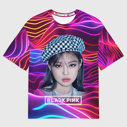 Футболка оверсайз мужская Jennie neon, цвет: 3D-принт