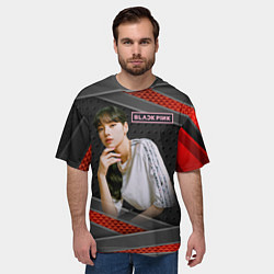 Футболка оверсайз мужская Lisa kpop Blackpink, цвет: 3D-принт — фото 2