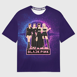 Футболка оверсайз мужская Blackpink девушки с лого, цвет: 3D-принт