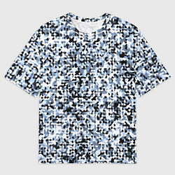 Футболка оверсайз мужская Кристальный голубой, цвет: 3D-принт