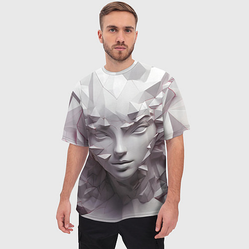 Мужская футболка оверсайз Скульптура с шипами / 3D-принт – фото 3