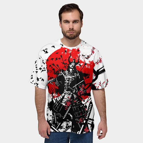 Мужская футболка оверсайз Bushido warrior / 3D-принт – фото 3