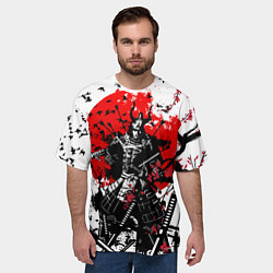 Футболка оверсайз мужская Bushido warrior, цвет: 3D-принт — фото 2