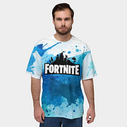 Футболка оверсайз мужская Fortnite Logo Paint, цвет: 3D-принт — фото 2