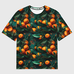 Футболка оверсайз мужская Яркие апельсины, цвет: 3D-принт