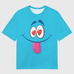 Футболка оверсайз мужская Влюблённый взгляд, цвет: 3D-принт