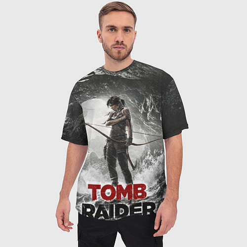Мужская футболка оверсайз Rise of the tomb rider / 3D-принт – фото 3