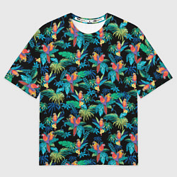 Футболка оверсайз мужская Попугаи Макса Пэйна, цвет: 3D-принт