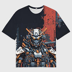Футболка оверсайз мужская Боевой мех, цвет: 3D-принт