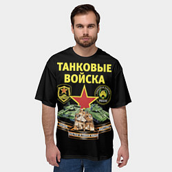 Футболка оверсайз мужская Броня крепка, танки наши быстры, цвет: 3D-принт — фото 2