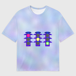 Футболка оверсайз мужская Светофор, цвет: 3D-принт