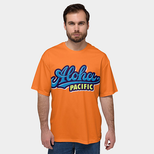Мужская футболка оверсайз Aloha Pacific / 3D-принт – фото 3