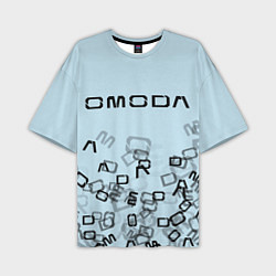 Футболка оверсайз мужская Omoda letters pattern, цвет: 3D-принт