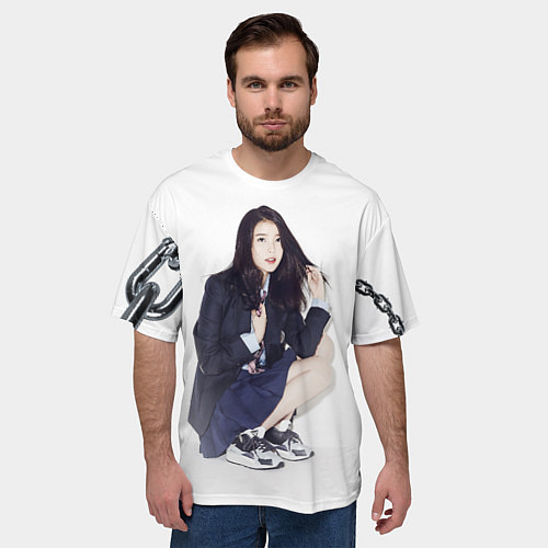 Мужская футболка оверсайз Красотка АйЮ - IU / 3D-принт – фото 3