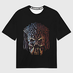Футболка оверсайз мужская Predator - skull, цвет: 3D-принт