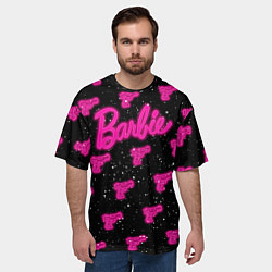 Футболка оверсайз мужская Неоновое оружие и Барби, цвет: 3D-принт — фото 2