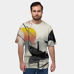 Футболка оверсайз мужская Красота Японии, цвет: 3D-принт — фото 2