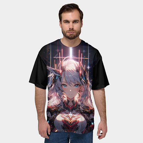 Мужская футболка оверсайз Киана Каслана - Honkai impact / 3D-принт – фото 3