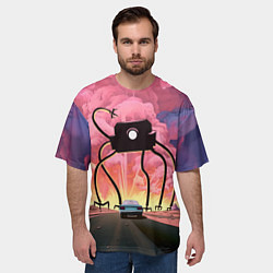 Футболка оверсайз мужская Робокалипсис, цвет: 3D-принт — фото 2