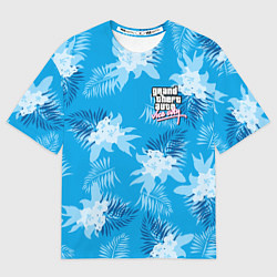 Футболка оверсайз мужская Цветочный паттерн - GTA vice city, цвет: 3D-принт