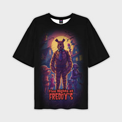 Футболка оверсайз мужская Five Nights at Freddys horror, цвет: 3D-принт
