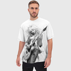Футболка оверсайз мужская Блондинка с гитарой, цвет: 3D-принт — фото 2