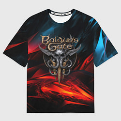 Футболка оверсайз мужская Baldurs Gate 3 logo, цвет: 3D-принт