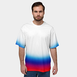 Футболка оверсайз мужская Флаг России градиент, цвет: 3D-принт — фото 2