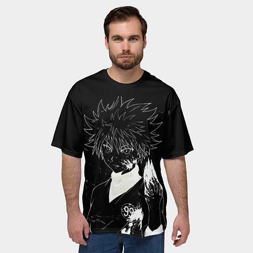 Мужская футболка оверсайз Киллуа Золдик - Хантер / 3D-принт – фото 3