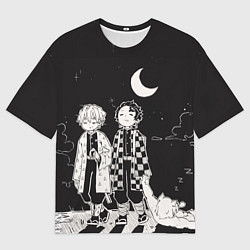 Футболка оверсайз мужская Троица из Клинок рассекающий демонов, цвет: 3D-принт