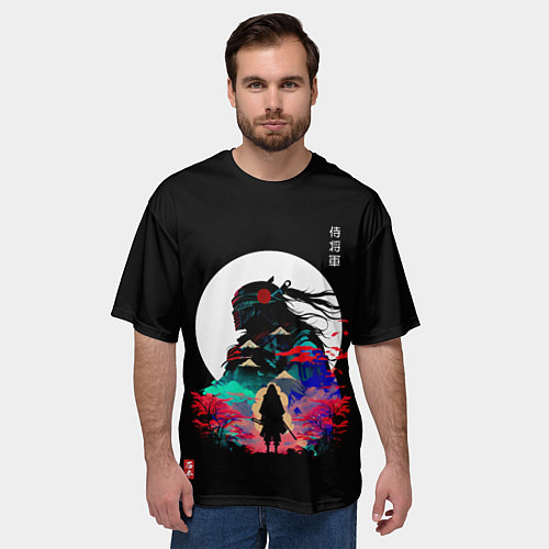 Мужская футболка оверсайз Лунная честь / 3D-принт – фото 3