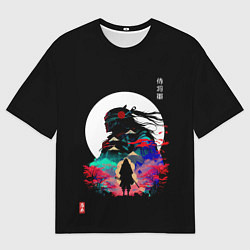 Футболка оверсайз мужская Лунная честь, цвет: 3D-принт