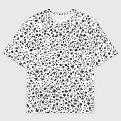 Футболка оверсайз мужская Маленькие цветочки паттерн, цвет: 3D-принт