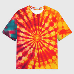 Мужская футболка оверсайз Тай дай солнце