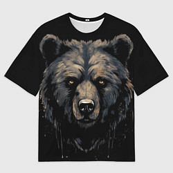 Футболка оверсайз мужская Крупный медведь, цвет: 3D-принт