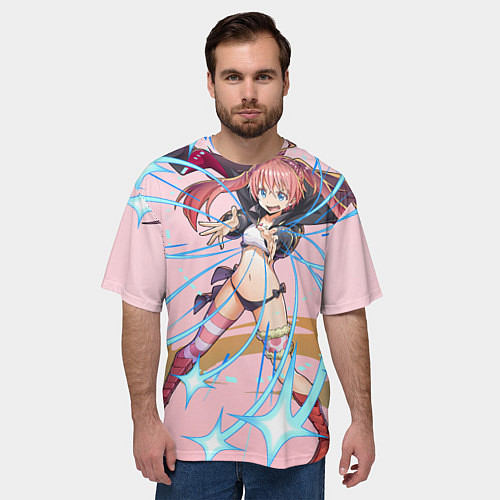 Мужская футболка оверсайз О моём перерождении в слизь Милим Нава / 3D-принт – фото 3