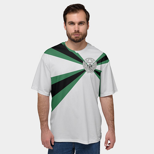 Мужская футболка оверсайз Железнодорожные войска / 3D-принт – фото 3