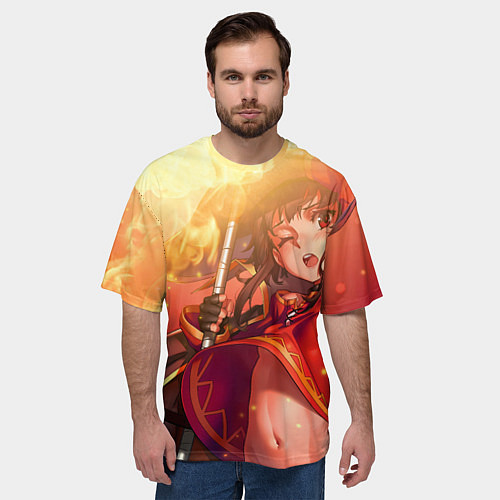 Мужская футболка оверсайз Коносуба Мэгумин / 3D-принт – фото 3