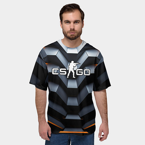 Мужская футболка оверсайз CSGO объемная конструкция / 3D-принт – фото 3