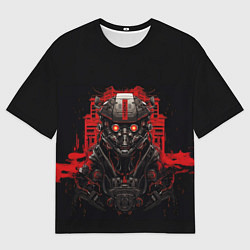 Футболка оверсайз мужская Демонический киборг, цвет: 3D-принт