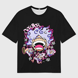 Футболка оверсайз мужская Веселый 5 Гир Луффи, цвет: 3D-принт