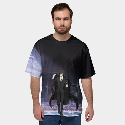 Мужская футболка оверсайз Дазай - великий из бродячих псов / 3D-принт – фото 3