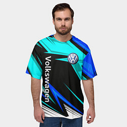 Футболка оверсайз мужская Фольцваген - sport uniform, цвет: 3D-принт — фото 2